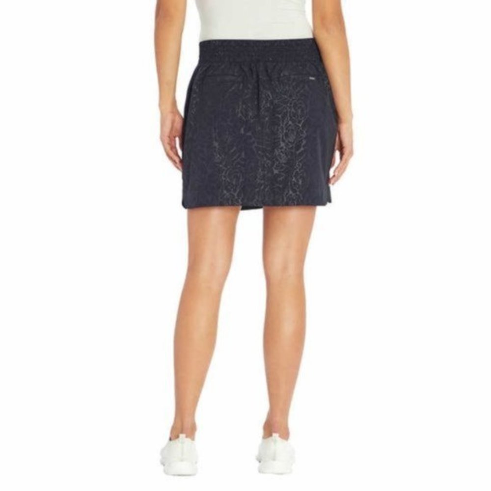 ORVIS Embossed Black Roses Pull On Skort - Medium - Picture 3 of 4